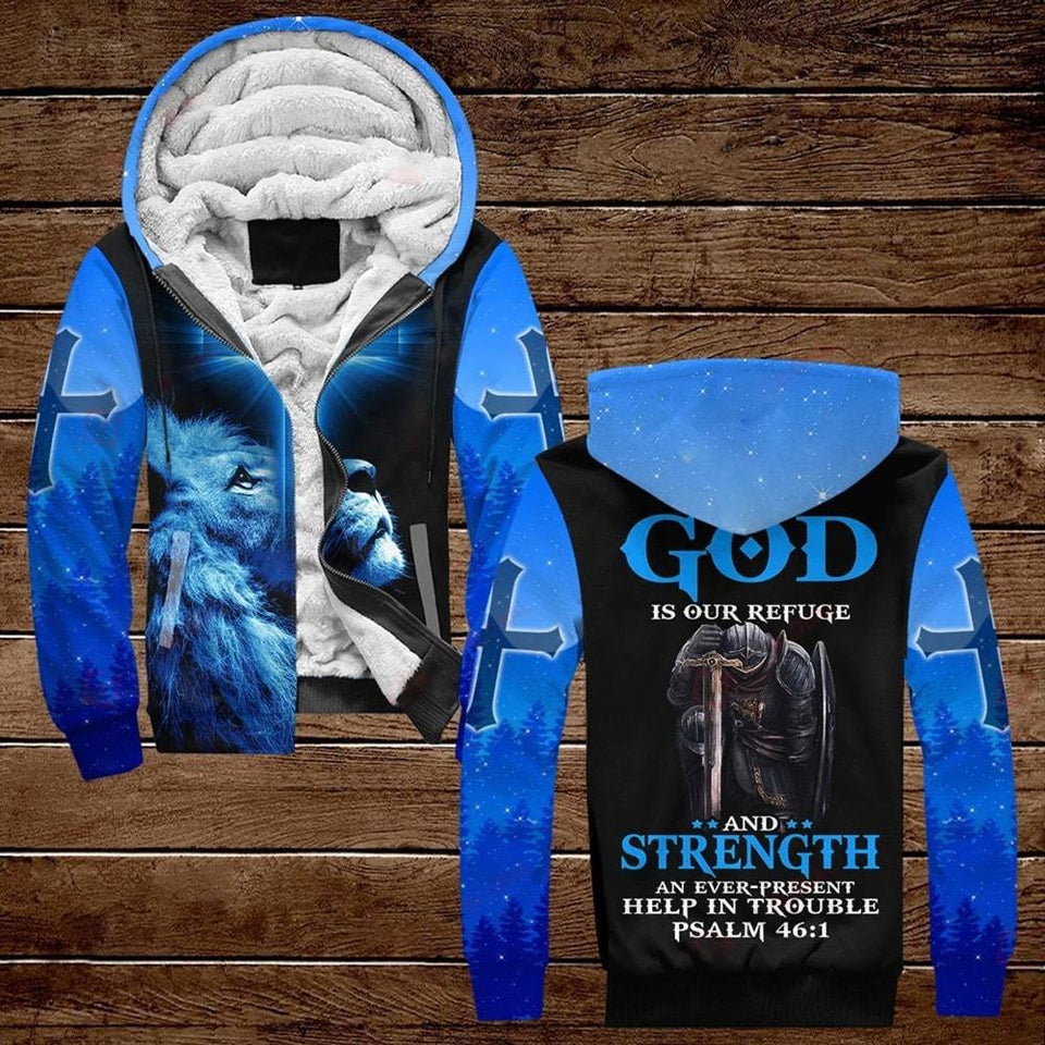 GOD IS OUR REFUGE AND STRENGTH AN EVER PRESENT HELP IN TROUBLE ALL OVER PRINTED SHIRTS HOODIE 3D 0825678