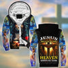 JESUS BECAUSE OF HIM HEAVEN KNOWS MY NAME ALL OVER PRINTED SHIRTS