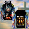 JESUS BECAUSE OF HIM HEAVEN KNOWS MY NAME ALL OVER PRINTED SHIRTS