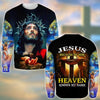 JESUS BECAUSE OF HIM HEAVEN KNOWS MY NAME ALL OVER PRINTED SHIRTS