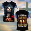 JESUS BECAUSE OF HIM HEAVEN KNOWS MY NAME ALL OVER PRINTED SHIRTS