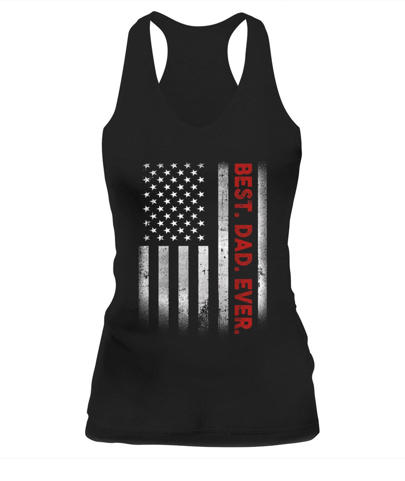 Best Dad Ever American Flag Tshirt Fathers Day Gift Tshirt