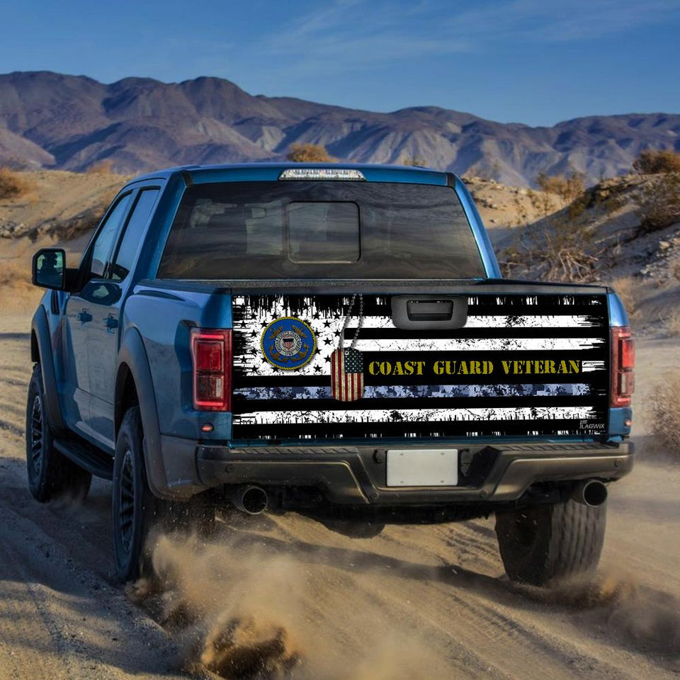 Coast Guard Veterans truck Tailgate Decal Sticker Wrap Tailgate Wrap Decals For Trucks