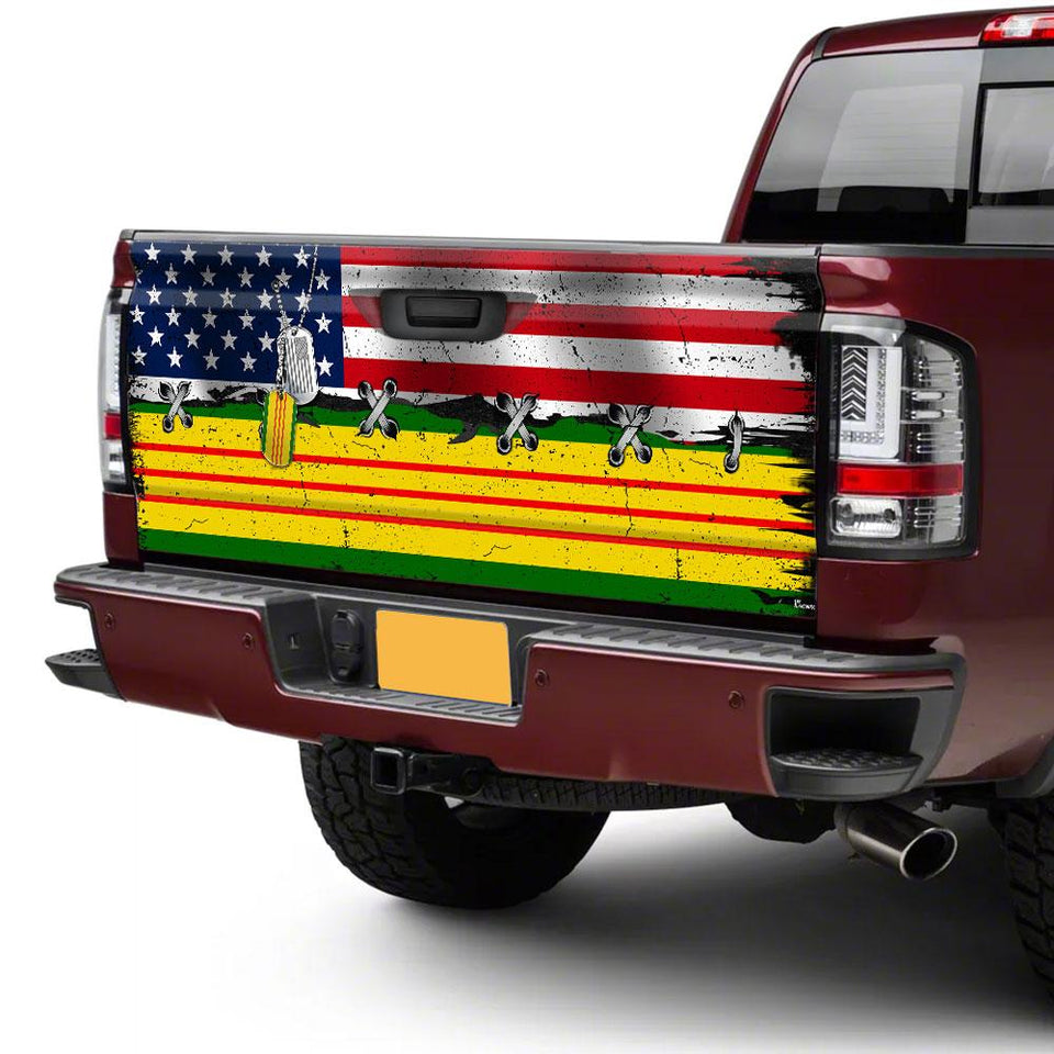 Vietnam Veterans truck Tailgate Decal Sticker Wrap Tailgate Wrap Decals For Trucks