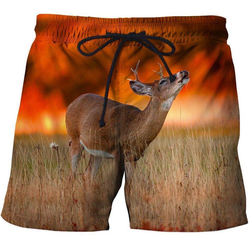 3D All Over Print Deer With Sunset Shirts