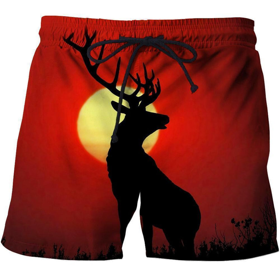 3D All Over Print Deer Sunset Shirts