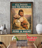 Pitbull And Jesus Customized Poster - Faith / Religious Poster for everyday home decor and personal use