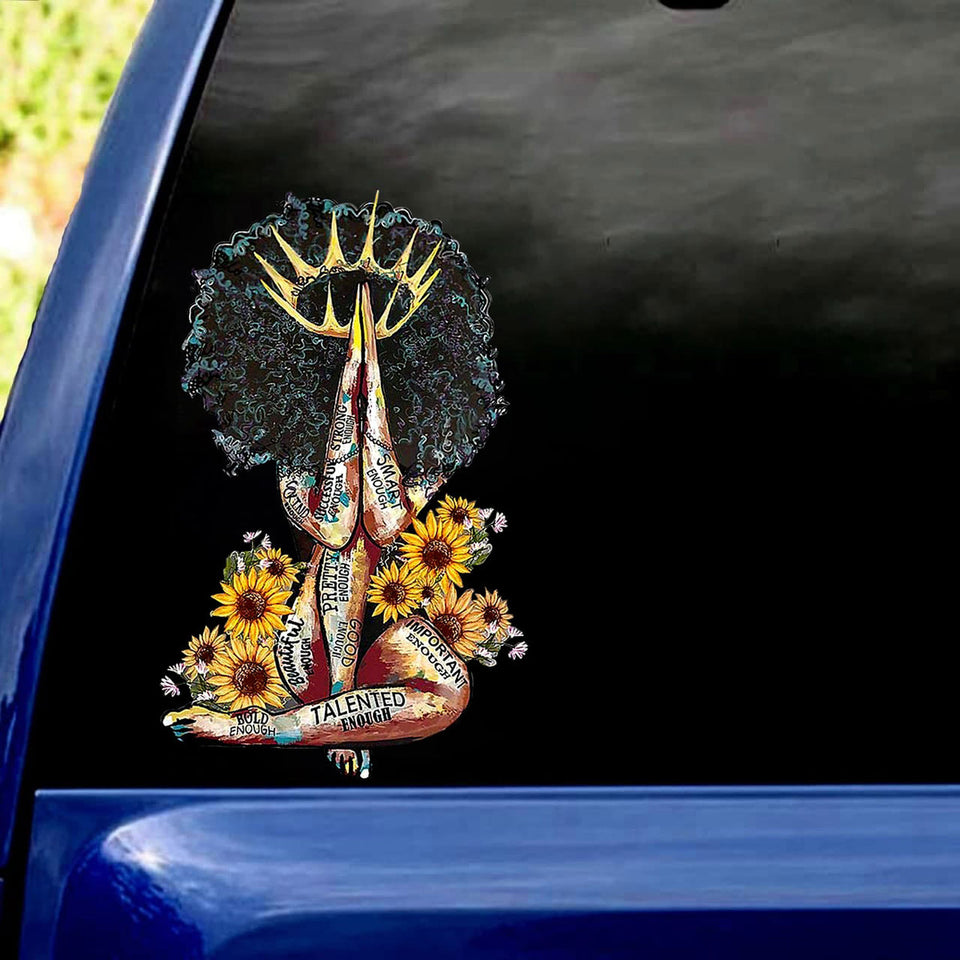 Black King Crack Sticker Custom Fun Bumper Stickers Best Friend Gifts - General die-cut waterproof vinyl sticker decal
