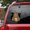 Bear Camping Crack Sticker Kawaii Pretty Cute Vinyl Decals Gift Sets - Wildlife & Nature die-cut waterproof vinyl sticker decal
