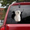 Maltese Crack Sticker Design Nice Vinyl Sticker Maker Gifts For Coworkers - Dog Lovers die-cut waterproof vinyl sticker decal