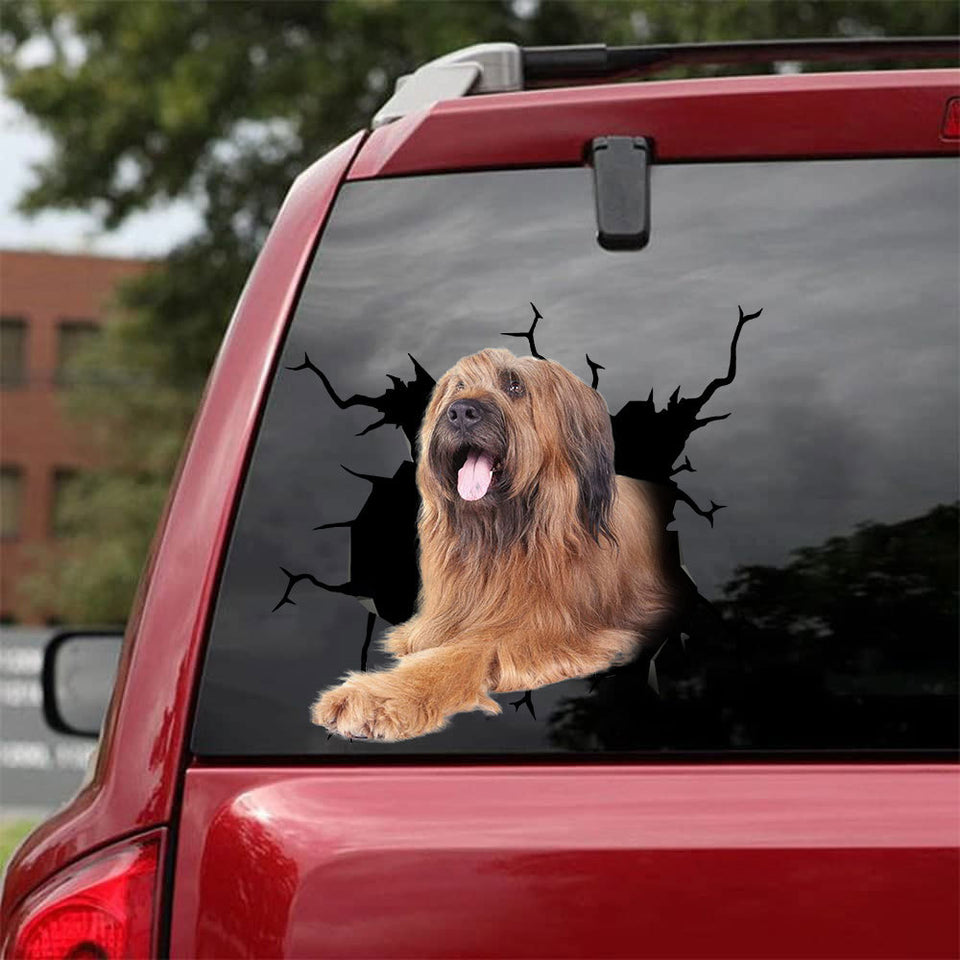 Briard Crack Sticker Decals Funny Jokes Water Bottle Stickers Retirement Gifts For Women - General die-cut waterproof vinyl sticker decal