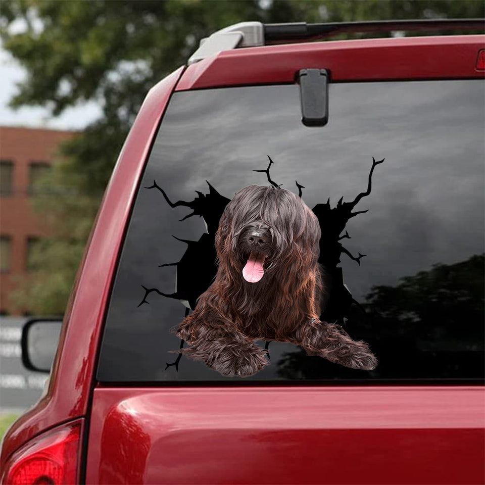 Briard Crack Stickers Funny Gifs Number Stickers Anniversary Gift For Wife - General die-cut waterproof vinyl sticker decal