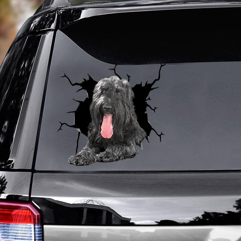 [bh0303-snf-lad]-russian-terrier-crack-car-sticker-dogs-lover