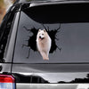 [bh0308-snf-lad]-samoyed-crack-car-sticker-dogs-lover