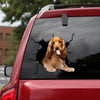 [bh0318-snf-lad]-cocker-spaniel-crack-car-sticker-dogs-lover