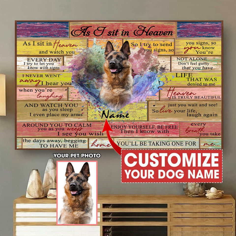German Shepherd Customized Poster Dogs Lover - Dog Lovers Poster for everyday home decor and personal use