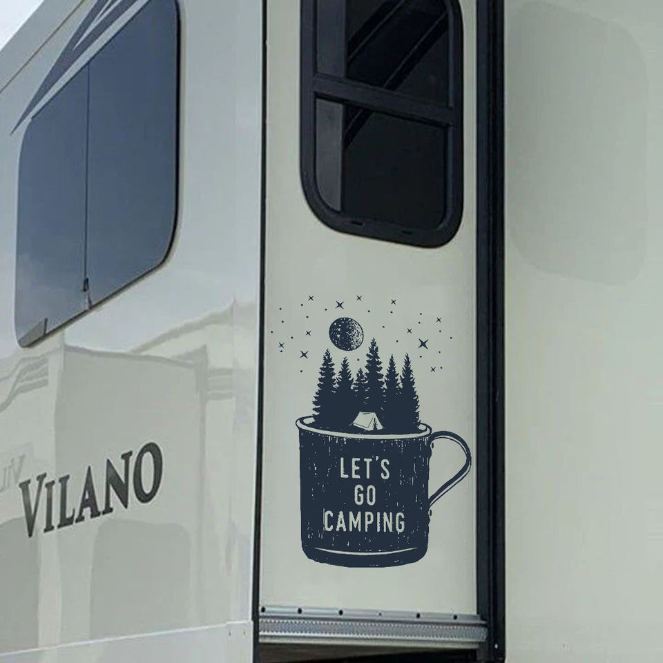 Camping Crack Decal For Rear Window Wiper Cuteness Overloaded Custom Vinyl Decals Anniversary Gift Ideas - General die-cut waterproof vinyl sticker decal