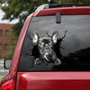 French Bulldog Crack Decal Items A Cute Waterproof Sticker Paper 3rd Anniversary Gift - Dog Lovers die-cut waterproof vinyl sticker decal
