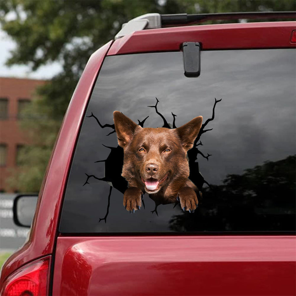 Australian Kelpie Crack Sticker Kawaii Cute A Vinyl Decals For Cars Mothers Day Crafts - General die-cut waterproof vinyl sticker decal