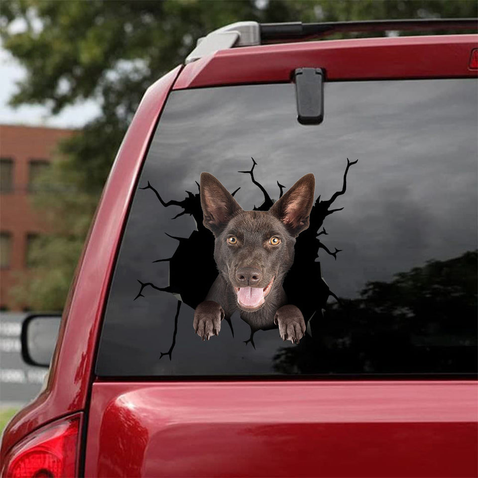 Australian Kelpie Crack Sticker For Car Window Likeable Car Sticker Christmas Gifts For Wife - General die-cut waterproof vinyl sticker decal