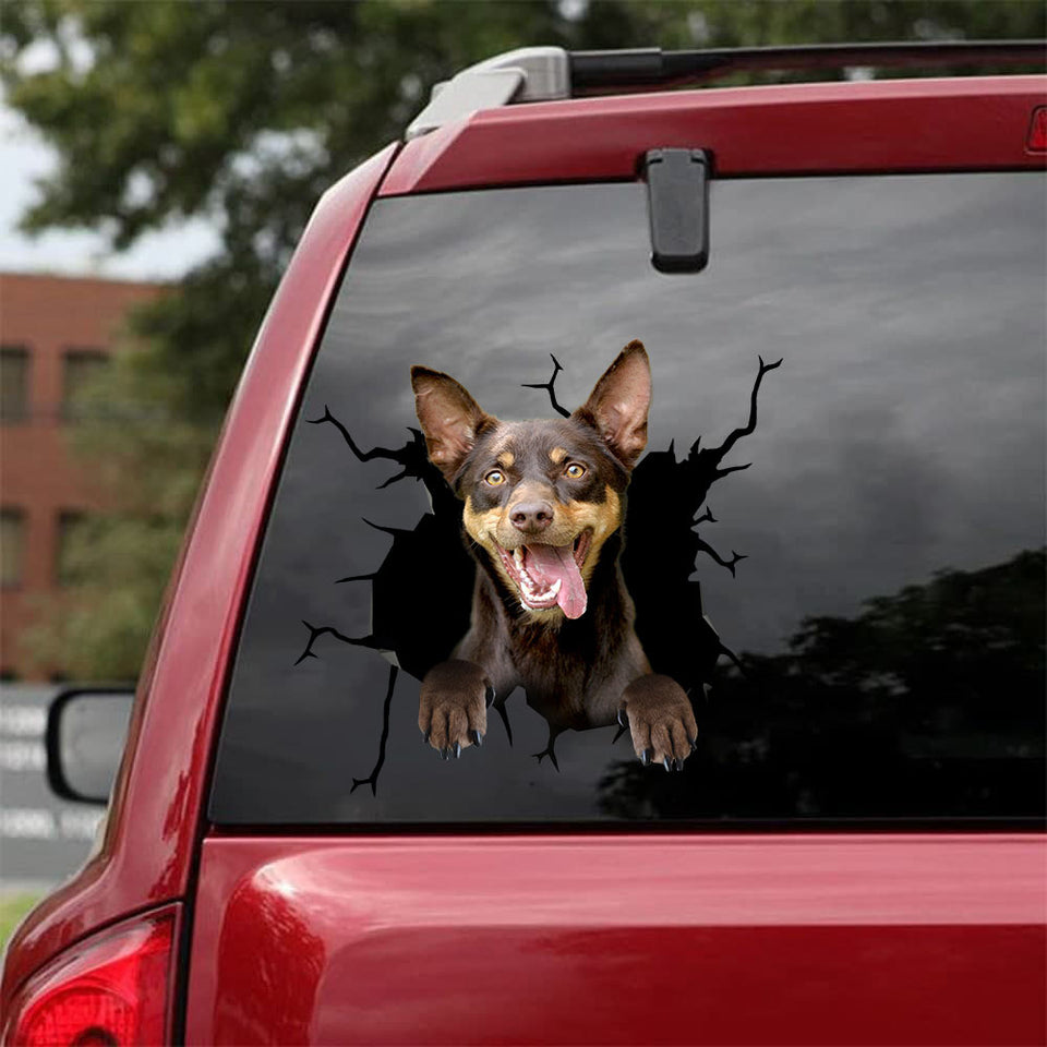 Australian Kelpie Crack Decor Decal Funny Pictures Bumper Stickers Gifts For Friends - General die-cut waterproof vinyl sticker decal