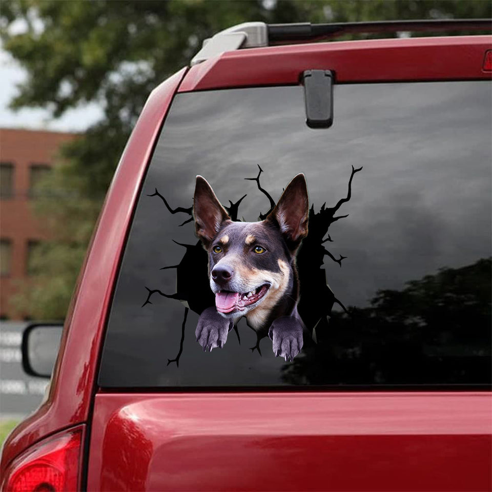 Australian Kelpie Crack Decal Car Kawaii Stickers Para Carros Valentines Gifts - General die-cut waterproof vinyl sticker decal