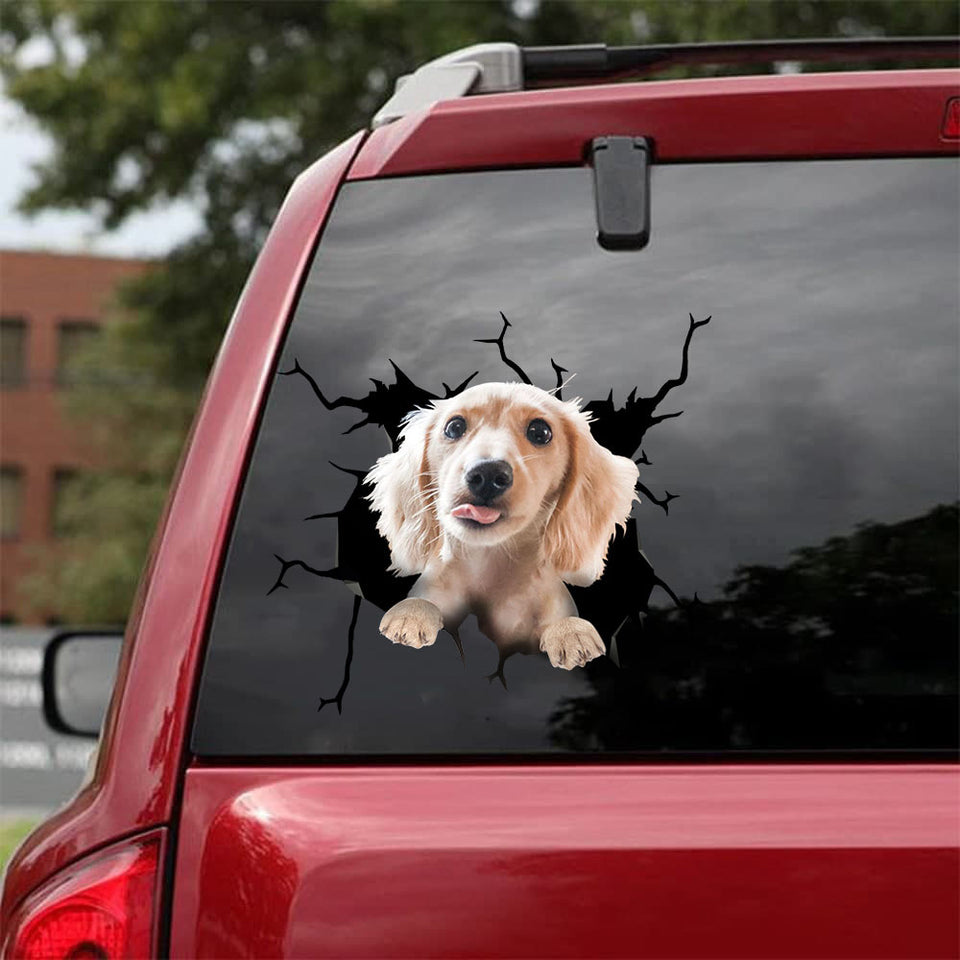 Dachshund Crack Head Decal Funny Pictures Vinyl Stickers Dog Lover Gifts - Dog Lovers die-cut waterproof vinyl sticker decal