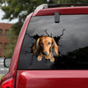 Dachshund Crack Decals Cuteness Overloaded Vinyl Decals For Cars 2 Year Anniversary Gift - Dog Lovers die-cut waterproof vinyl sticker decal