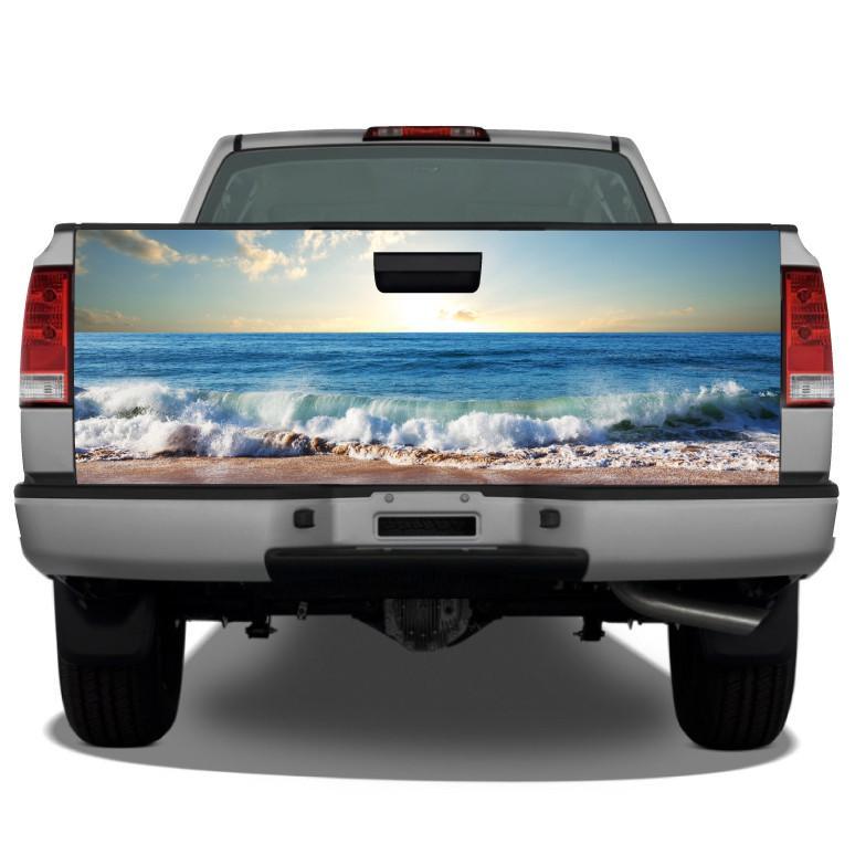 Beach Ocean Waves Tailgate Wrap Tailgate Wrap Sticker Decals For Trucks