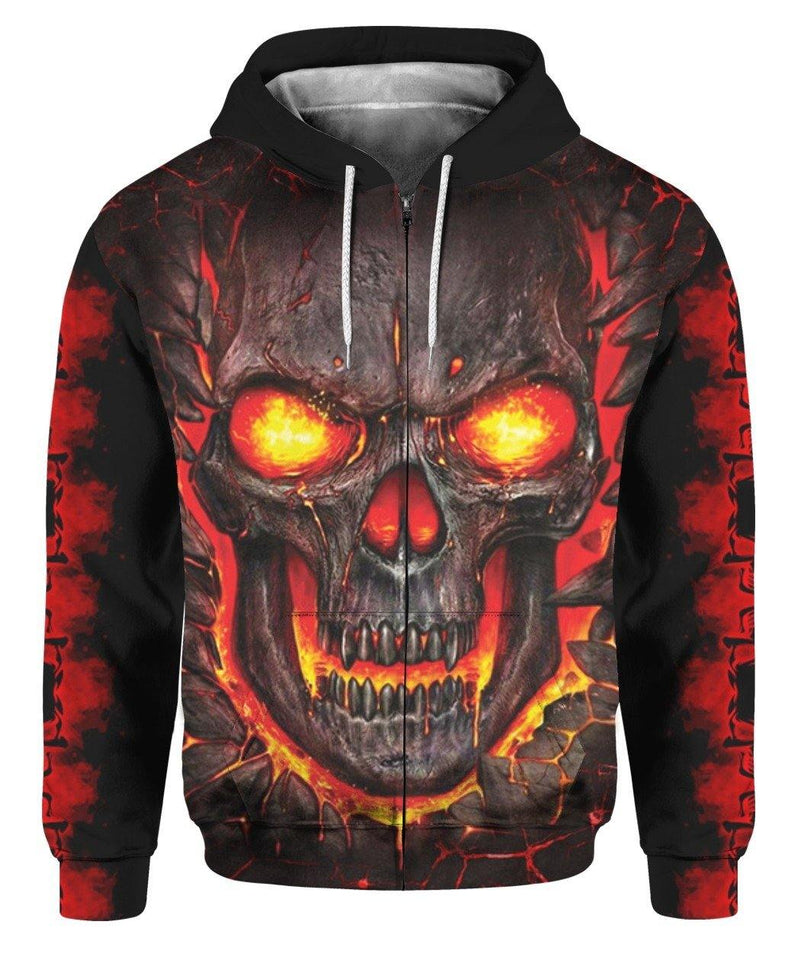 Skull 3D Full Over Print K1322 - Camellia Print