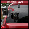 Personalized Your Pet Black Cats Crack Sticker Car Window Funny Memes Bumper Stickers Employee Gift - Small Pets die-cut waterproof vinyl sticker decal