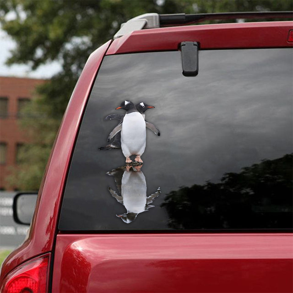 [sk0640-snf-tpa]-couple-penguin-crack-sticker-animals-lover