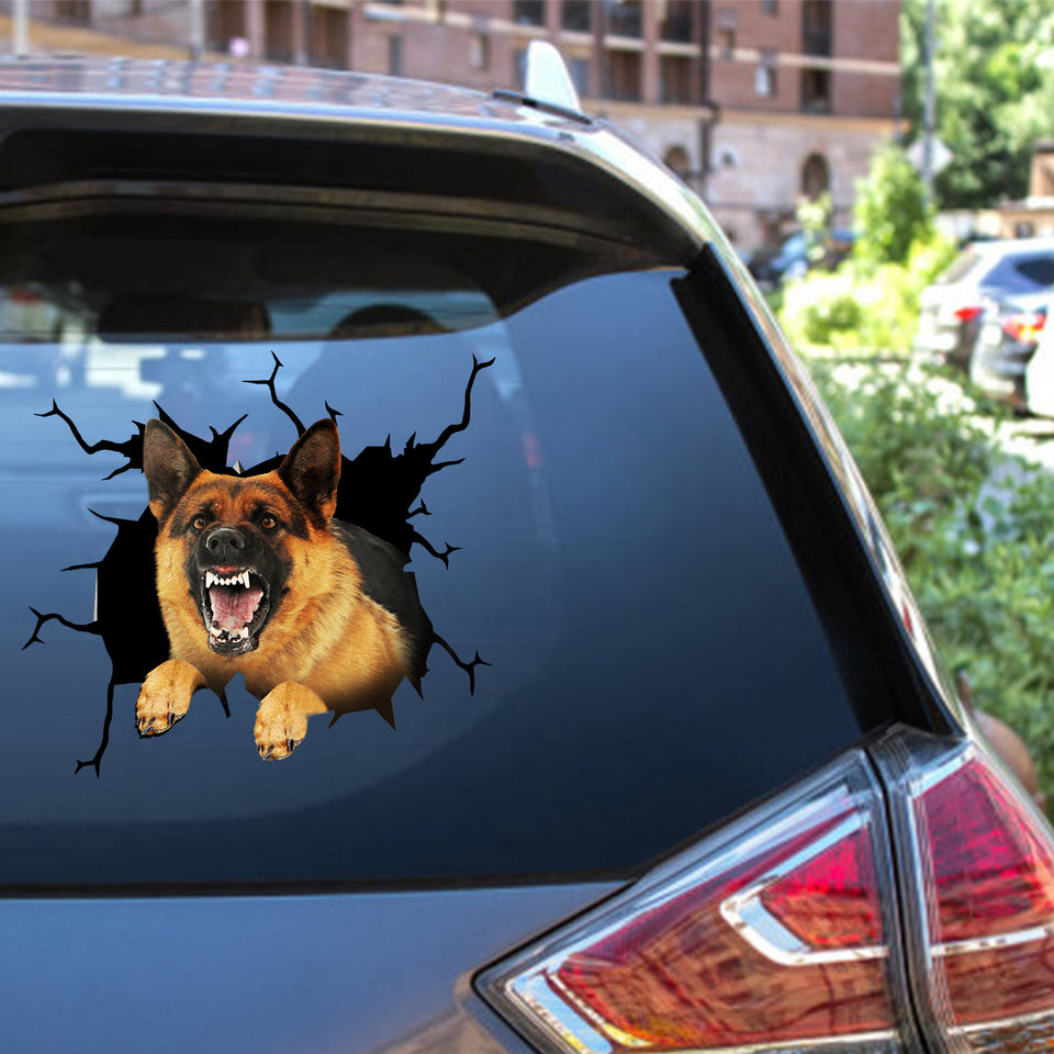 German Shepherd Crack Dad Decal Likeable Avery Sticker Paper Gift Ideas For Boyfriend