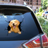 Golden Retriever Crack Decals Super Cute Clear Stickers Gifts For Him - Dog Lovers die-cut waterproof vinyl sticker decal