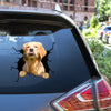 Golden Retriever Crack Decal Items Lovable Custom Sticker Maker Wedding Anniversary Gifts - Dog Lovers die-cut waterproof vinyl sticker decal