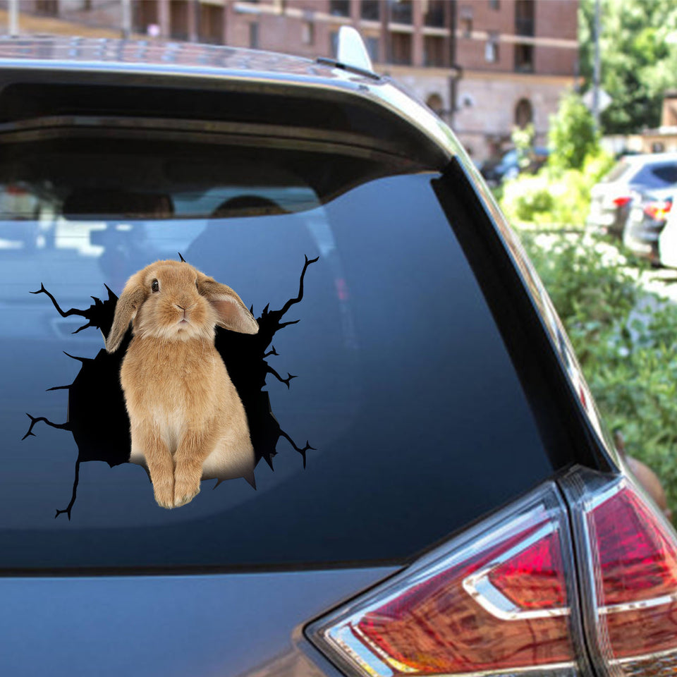 Rabbit Crack Sticker For Car Window Your Cute Jeans Clear Stickers Mother Of The Bride Gifts - Wildlife & Nature die-cut waterproof vinyl sticker decal