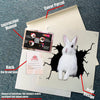 Rabbit Crack Decals Funny Birthday Memes Decals Stickers Christmas Gift Ideas For Him - durable UV resistant bumper and tumbler decal detail