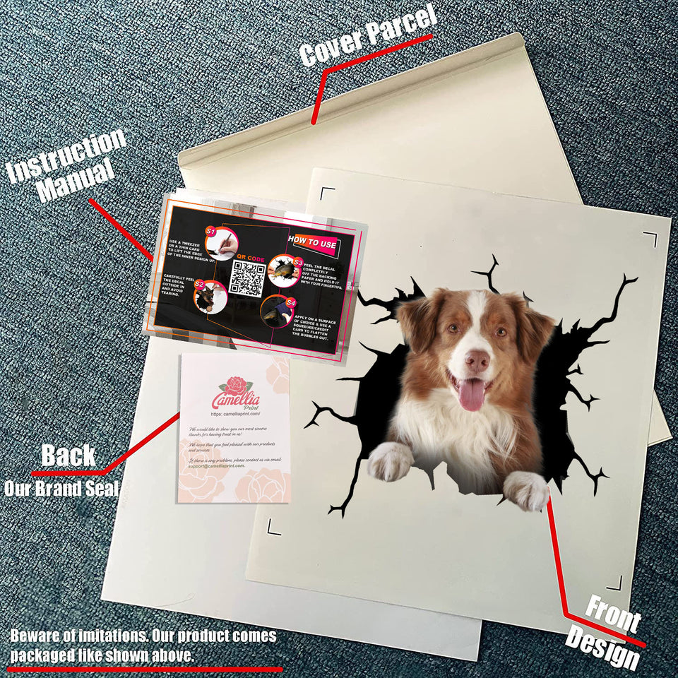 Border Collie Crack Sticker Pack Corny Jokes Big Stickers Cute Gifts For Boyfriend