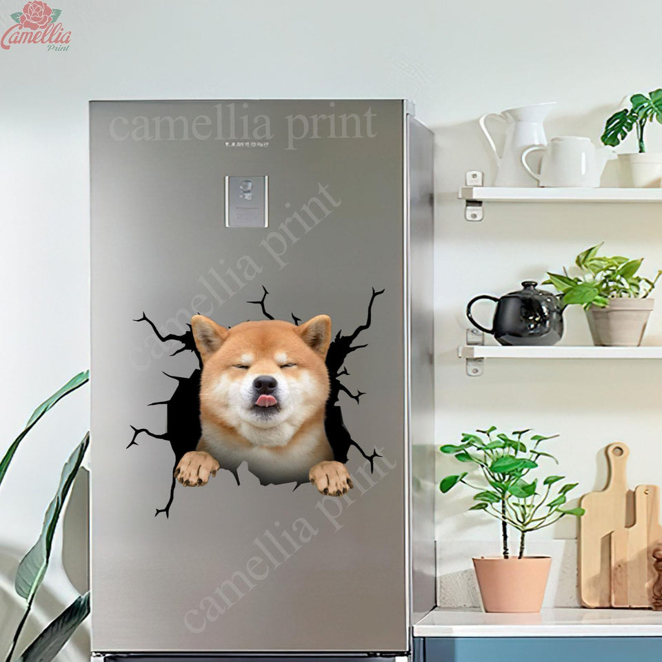 Shiba Inu Crack Decal Window Wiper Funny Small Stickers Gifts For Couples - high quality vinyl sticker view #5