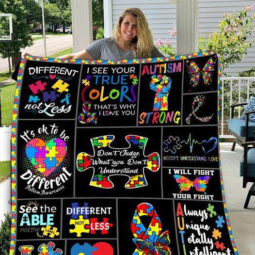 Autism Awareness Blanket K1165