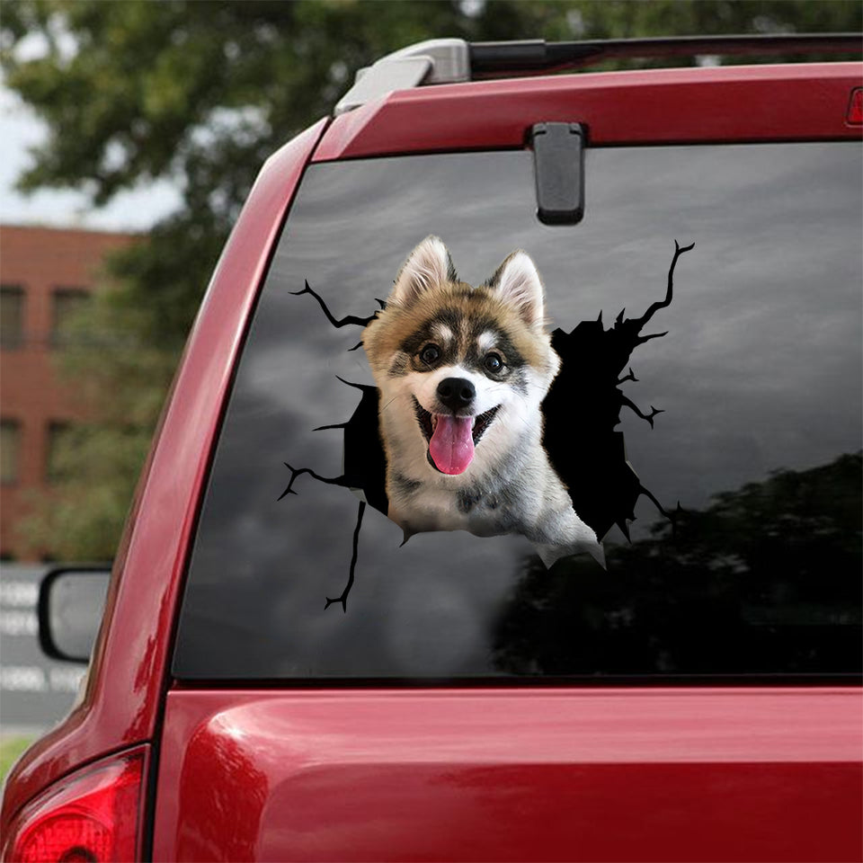 Pomsky Crack Duck Decal Cute A Label Paper White Elephant Gift - Wildlife & Nature die-cut waterproof vinyl sticker decal