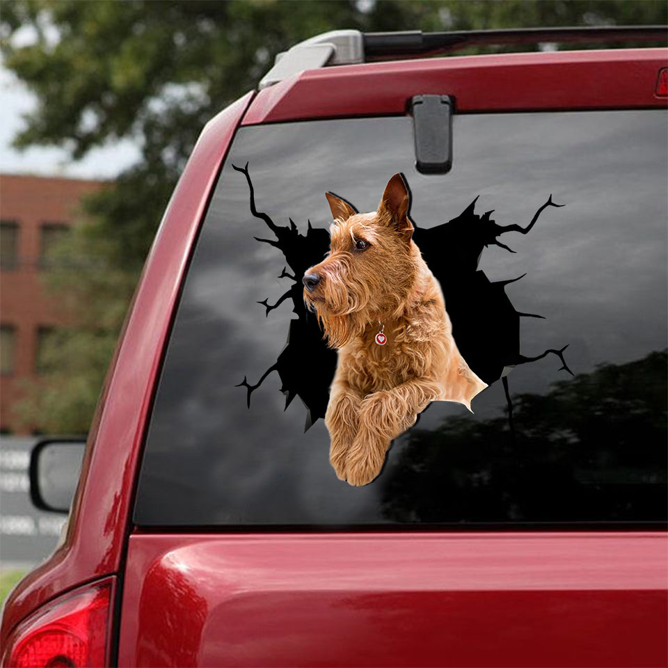 Irish Terrier Crack Decal Items Your Cute Jeans Car Decal Stickers Best Gifts - Dog Lovers die-cut waterproof vinyl sticker decal
