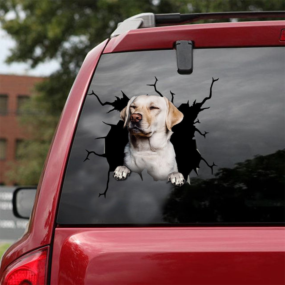 Labrador Retrievers Crack Sticker Pack Pretty Transfer Stickers Mothers Day Crafts - Dog Lovers die-cut waterproof vinyl sticker decal