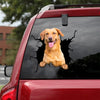 Labrador Retrievers Crack Sticker Chart Likeable Vinyl Labels Funny Gifts For Men - Dog Lovers die-cut waterproof vinyl sticker decal