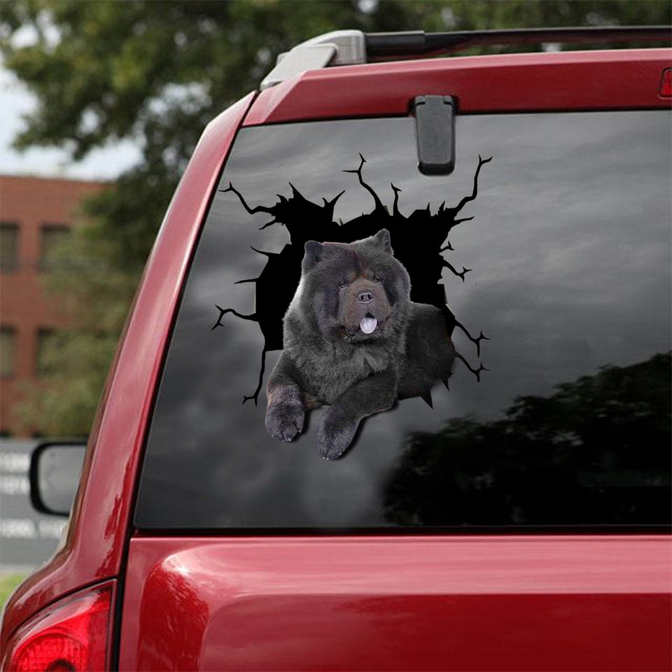 Chow Chow Crack Decal Items A Cute Removable Stickers Christmas Gifts For Men - Dog Lovers die-cut waterproof vinyl sticker decal