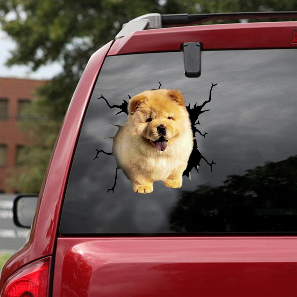 Chow Chow Crack Decal Window Wiper Your Cute Jeans Custom Vinyl Decals Retirement Gifts For Women - Dog Lovers die-cut waterproof vinyl sticker decal