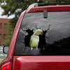 Alexandrine Parrot Crack Head Decal Likeable Black And White Stickers Birthday Gifts For Best Friend - Wildlife & Nature die-cut waterproof vinyl sticker decal