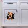 Airedale Crack Decal For Boat Pretty Cute Custom Bumper Stickers Gifts For Dog Lovers - premium outdoor waterproof vinyl decal close-up