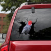 Gang-gang Cockatoo Crack Sticker Car Window Lovable Transparent Sticker Gift Boxes For Men - Wildlife & Nature die-cut waterproof vinyl sticker decal