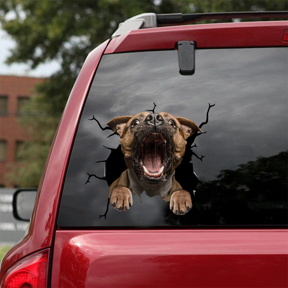 American Bulldog Crack Stickers For Scrapbooking Kawaii Water Bottle Stickers Best Valentines Gifts For Her - Dog Lovers die-cut waterproof vinyl sticker decal